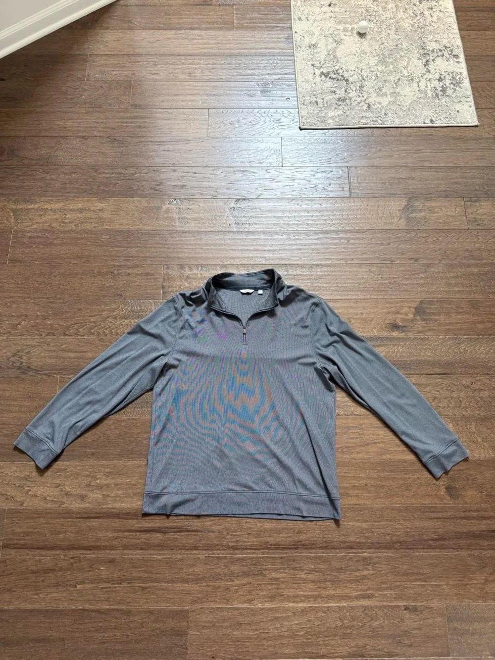 Calvin Klein Men’s Blue/Gray Quarter Zip Pullover Long Sleeve Golf Top